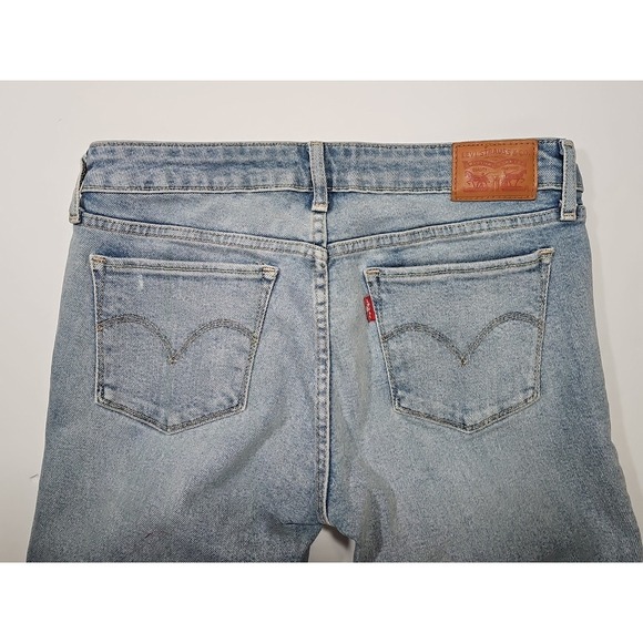 Levi's 711 Skinny Jeans Blue Stretch Denim Women's Size 27 (27W/30L) - S40197 - Picture 4 of 11